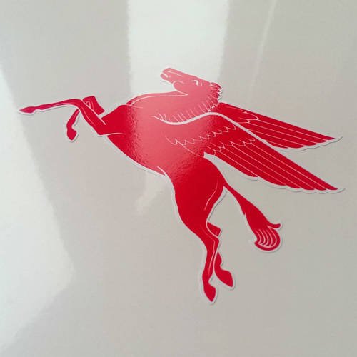 Vintage sticker – Mobil Pegasus Left
